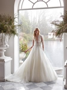 Robe de mariée en Tulle.